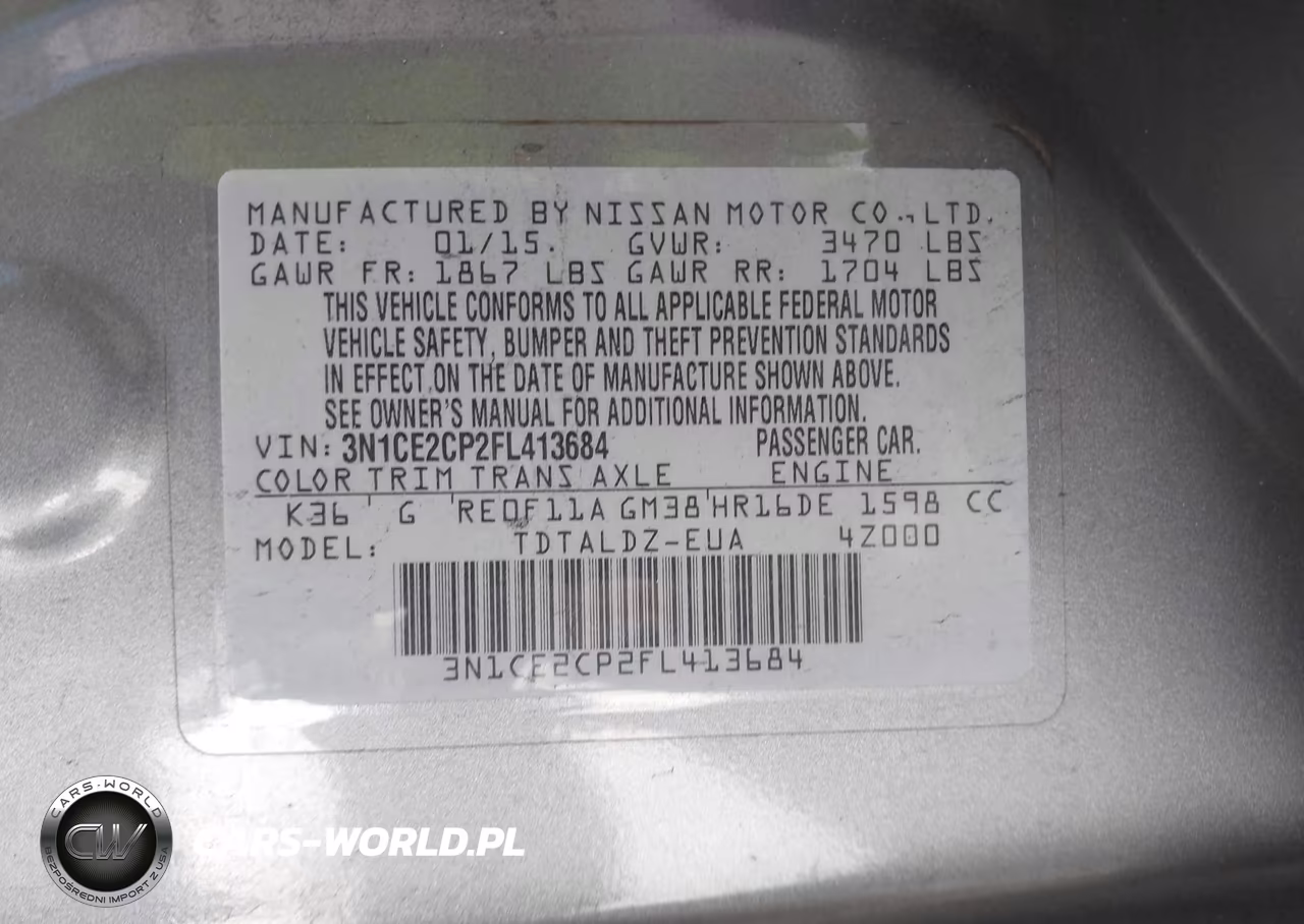 2015 Nissan Versa Note Sv VIN:3N1CE2CP2FL413684 - 9