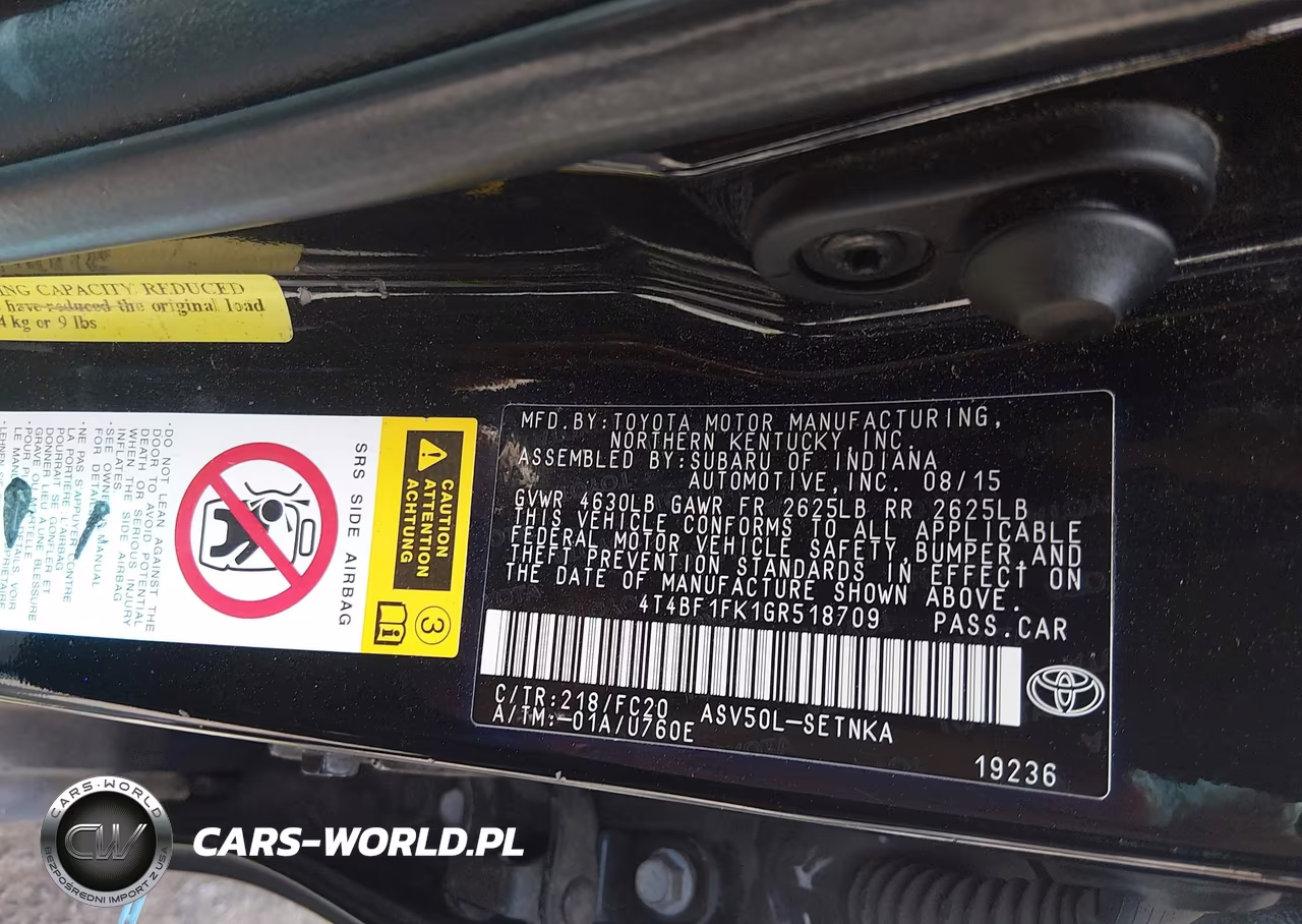 2016 Toyota Camry Le VIN:4T4BF1FK1GR518709 - 9