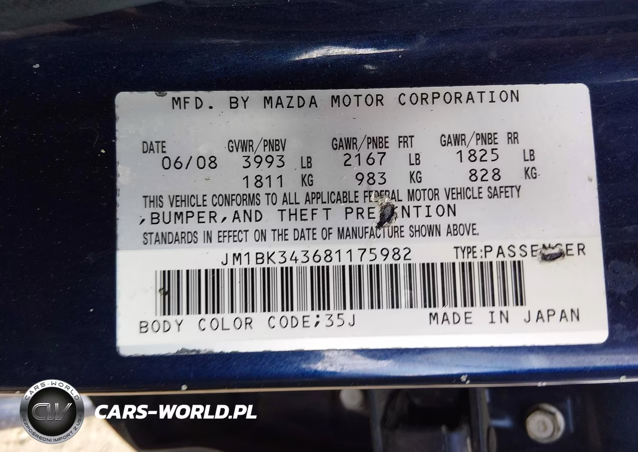 2008 Mazda Mazda3 S Gt *Ltd Avail* VIN:JM1BK343681175982 - 9