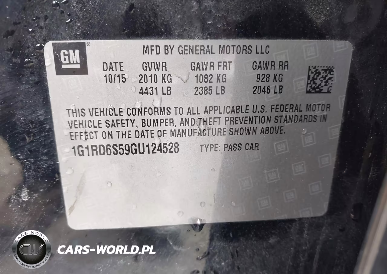 2016 Chevrolet Volt Premier VIN:1G1RD6S59GU124528 - 9