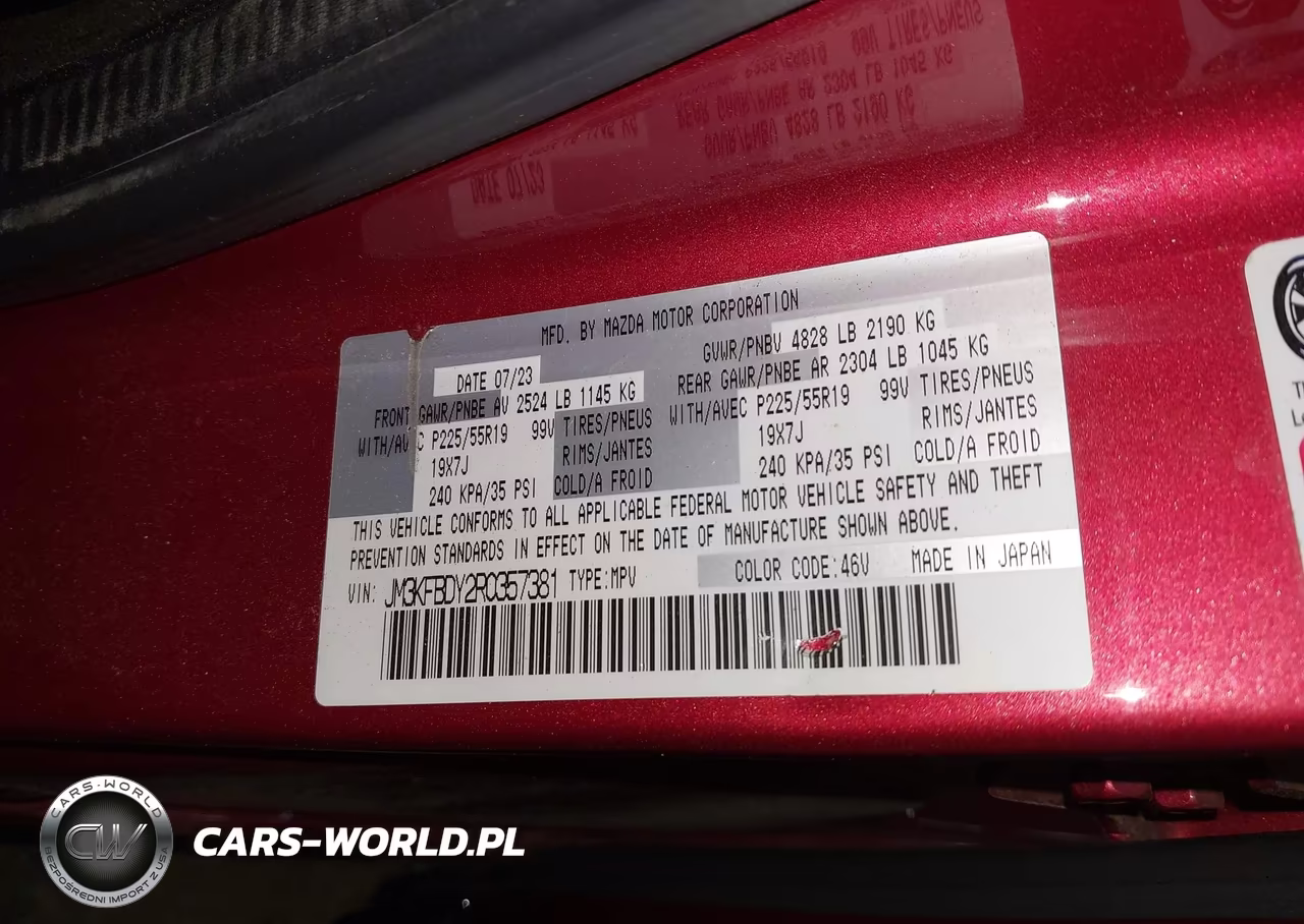 2024 Mazda Cx-5 2.5 Turbo Premium VIN:JM3KFBDY2R0357381 - 9