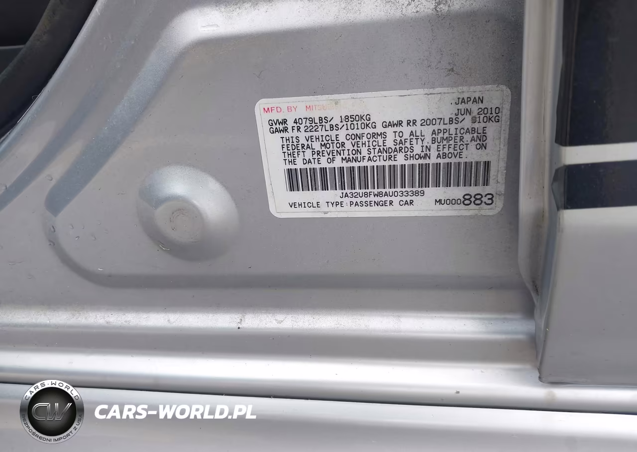 2010 Mitsubishi Lancer Gts VIN:JA32U8FW8AU033389 - 17
