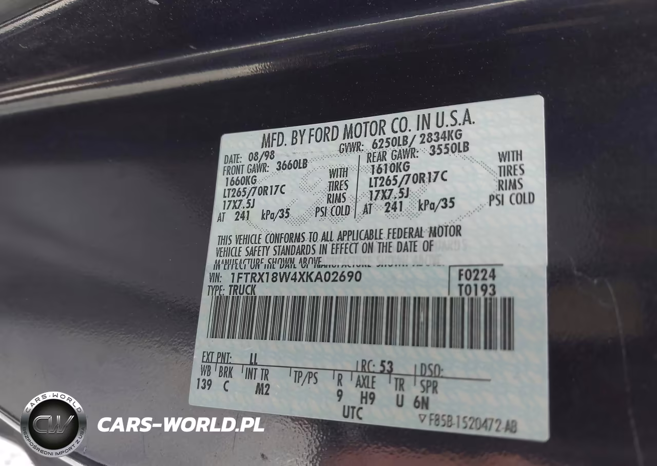 1999 Ford F-150 Work Series Lariat-Work Series-Xl-Xlt VIN:1FTRX18W4XKA02690 - 9