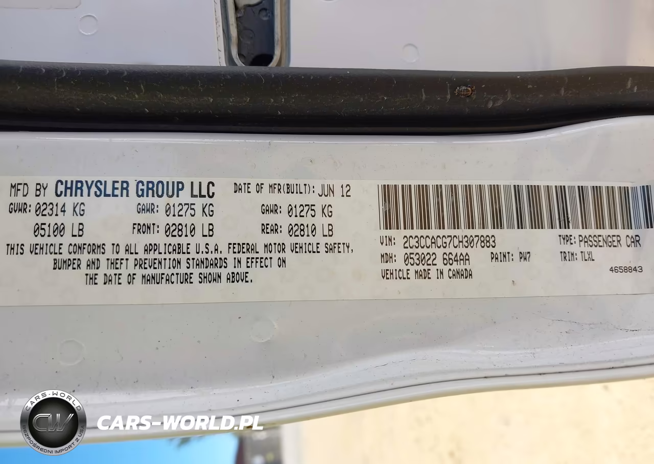 2012 Chrysler 300 Limited VIN:2C3CCACG7CH307883 - 9