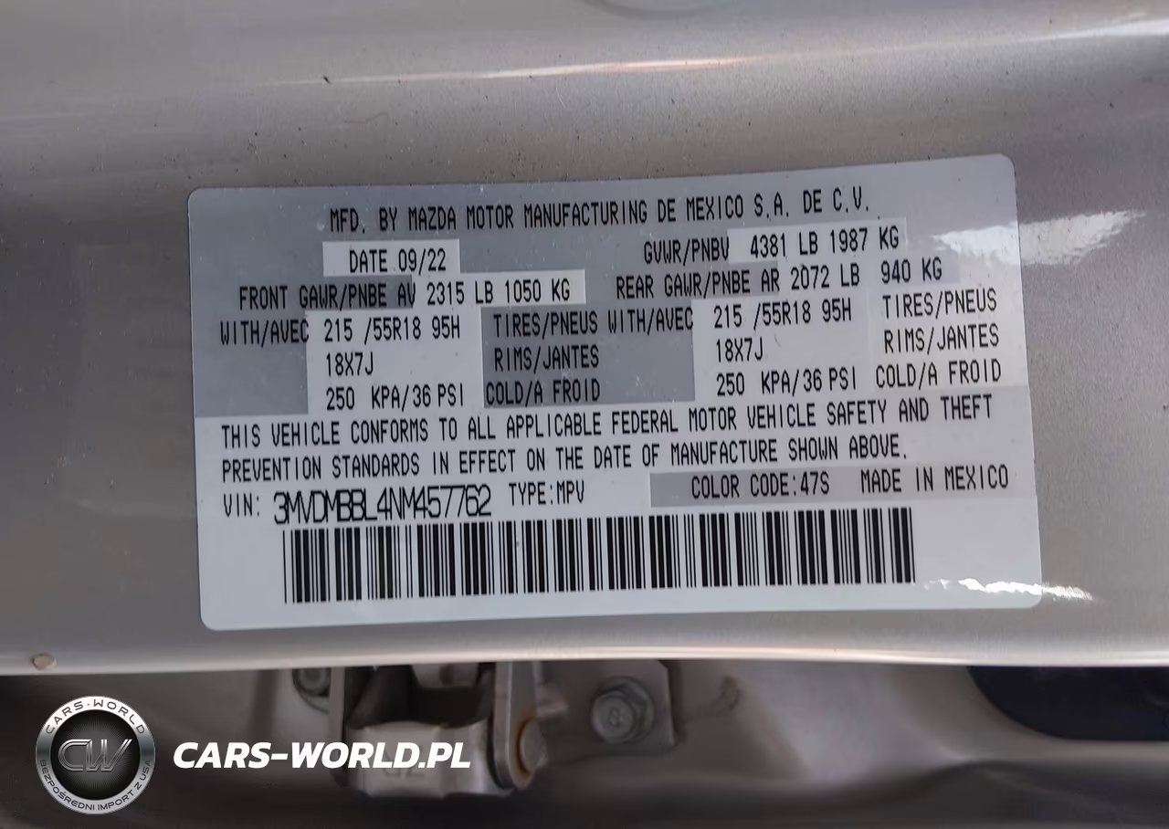 2022 Mazda Cx-30 Select VIN:3MVDMBBL4NM457762 - 9