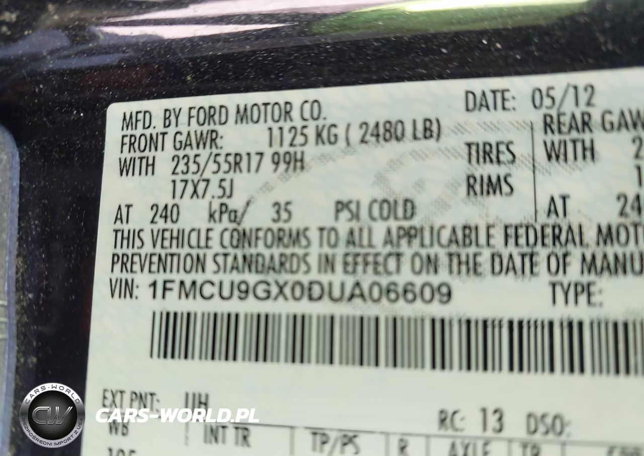2013 Ford Escape Se VIN:1FMCU9GX0DUA06609 - 9