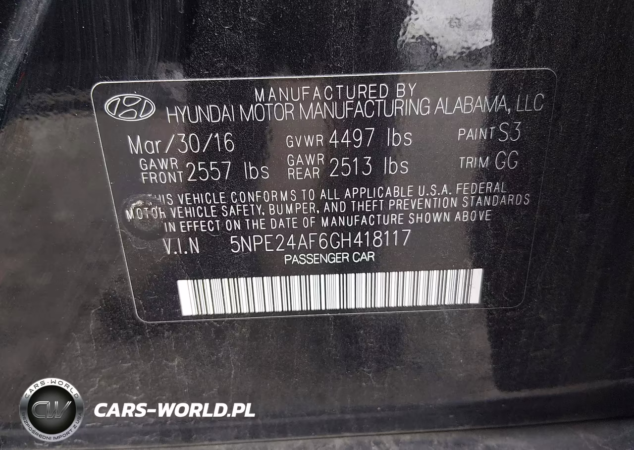 2016 Hyundai Sonata VIN:5NPE24AF6GH418117 - 9