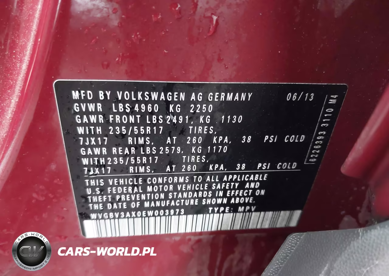 2014 Volkswagen Tiguan Se VIN:WVGBV3AX0EW003973 - 9