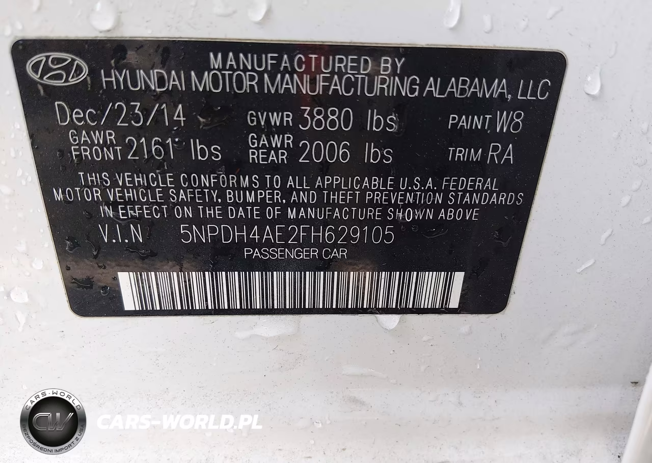 2015 Hyundai Elantra Se VIN:5NPDH4AE2FH629105 - 9