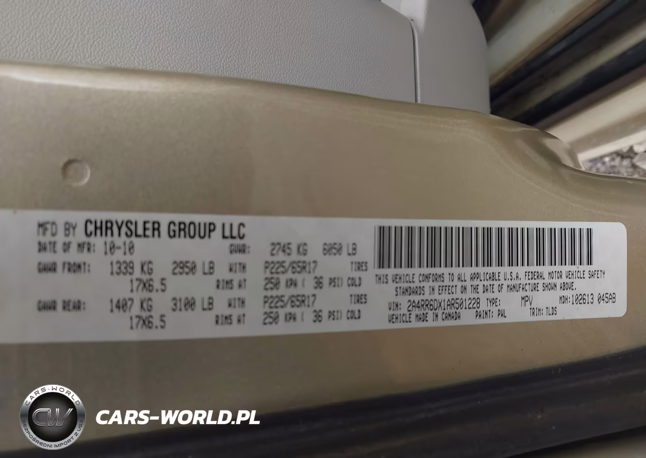 2010 Chrysler Town & Country Limited VIN:2A4RR6DX1AR501228 - 9