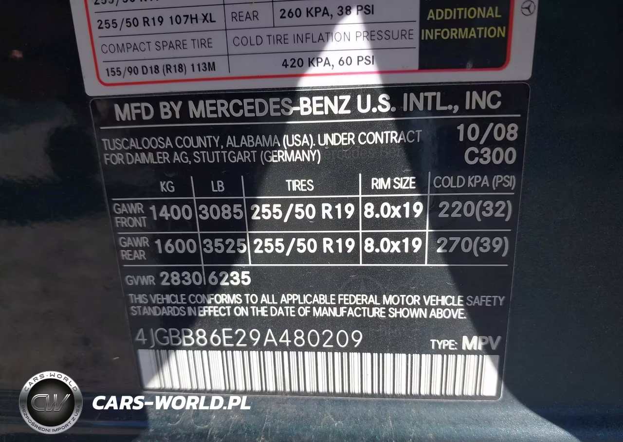 2009 Mercedes-Benz Ml 350 4Matic VIN:4JGBB86E29A480209 - 9