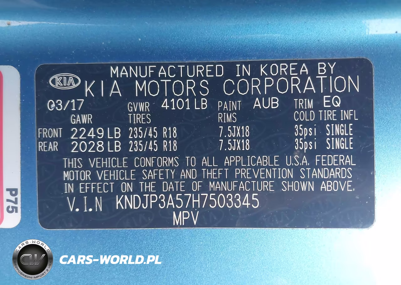 2017 Kia Soul + VIN:KNDJP3A57H7503345 - 9