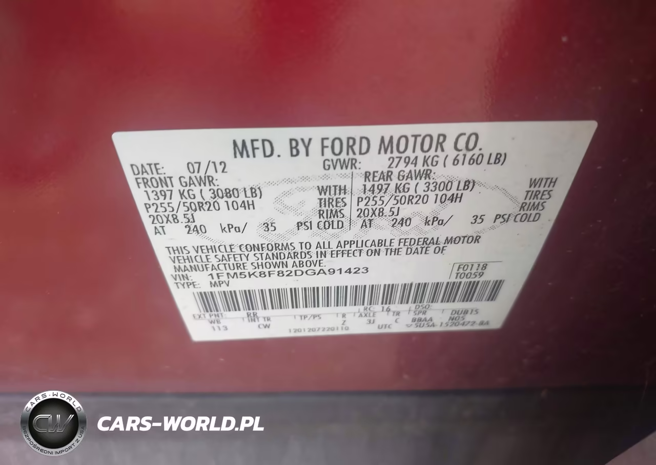 2013 Ford Explorer Limited VIN:1FM5K8F82DGA91423 - 9