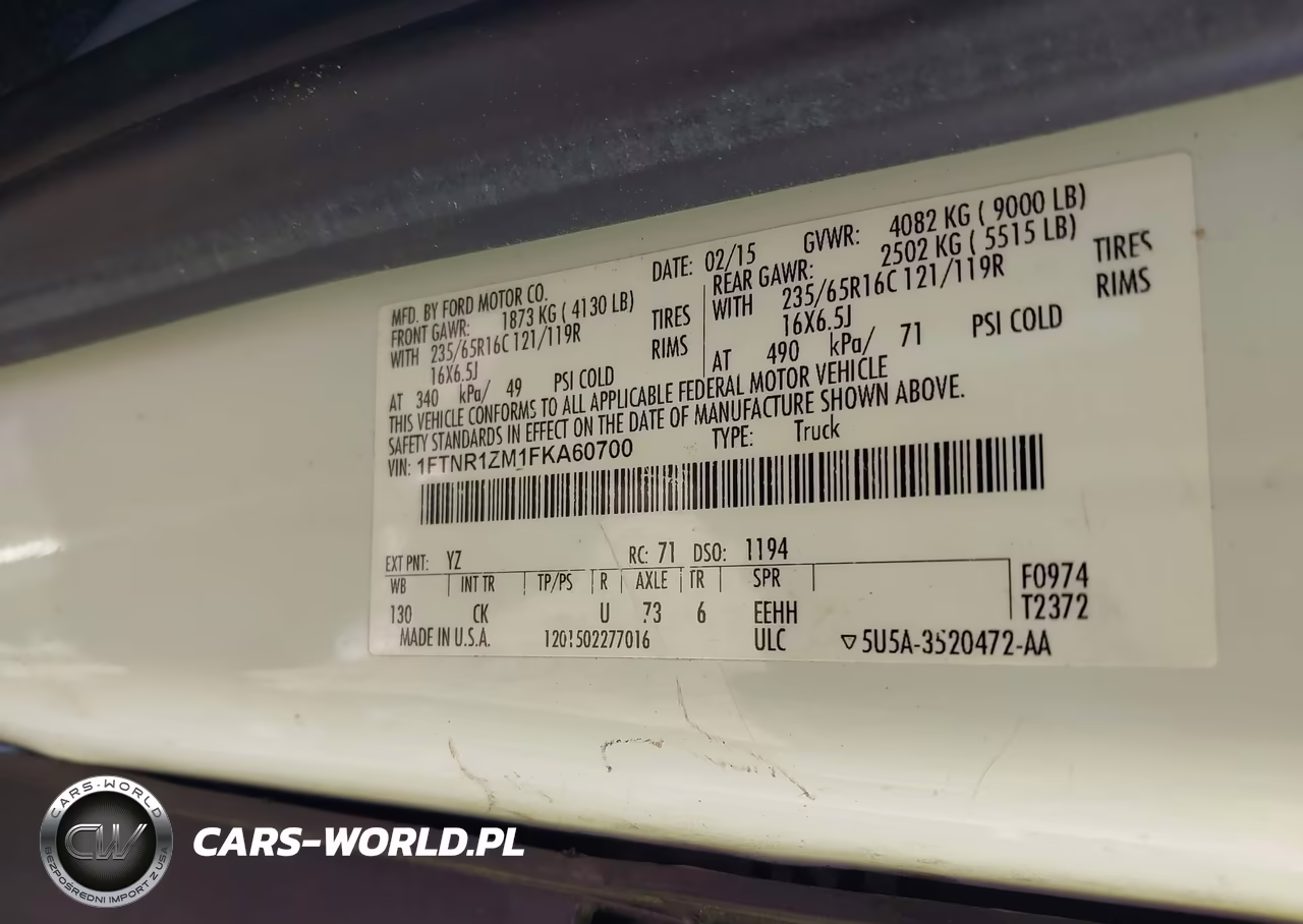 2015 Ford Transit VIN:1FTNR1ZM1FKA60700 - 9