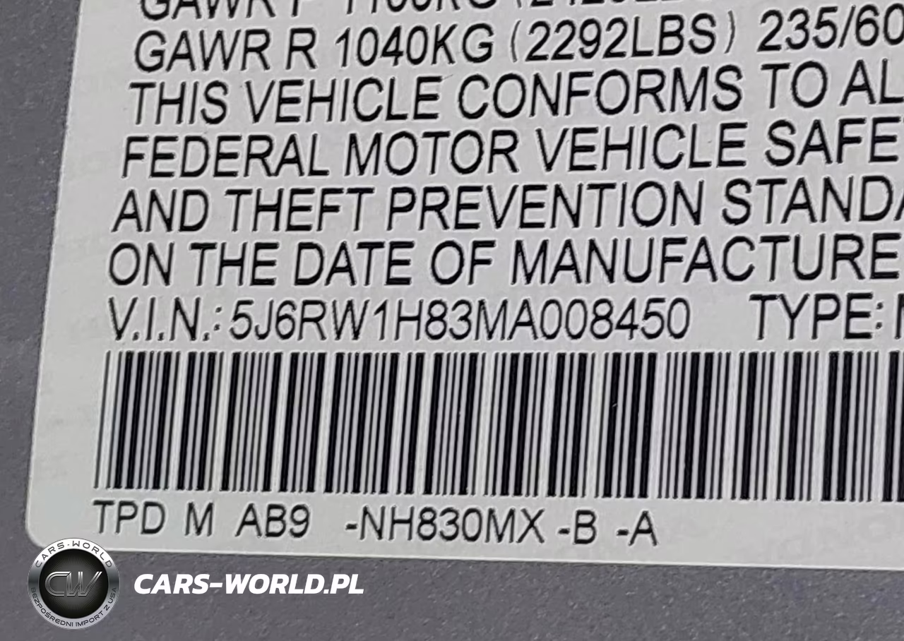 2021 Honda Cr-V 2Wd Ex-L VIN:5J6RW1H83MA008450 - 9