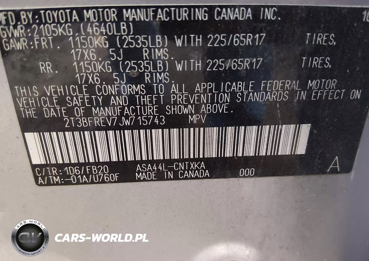 2018 Toyota Rav4 Le VIN:2T3BFREV7JW715743 - 9