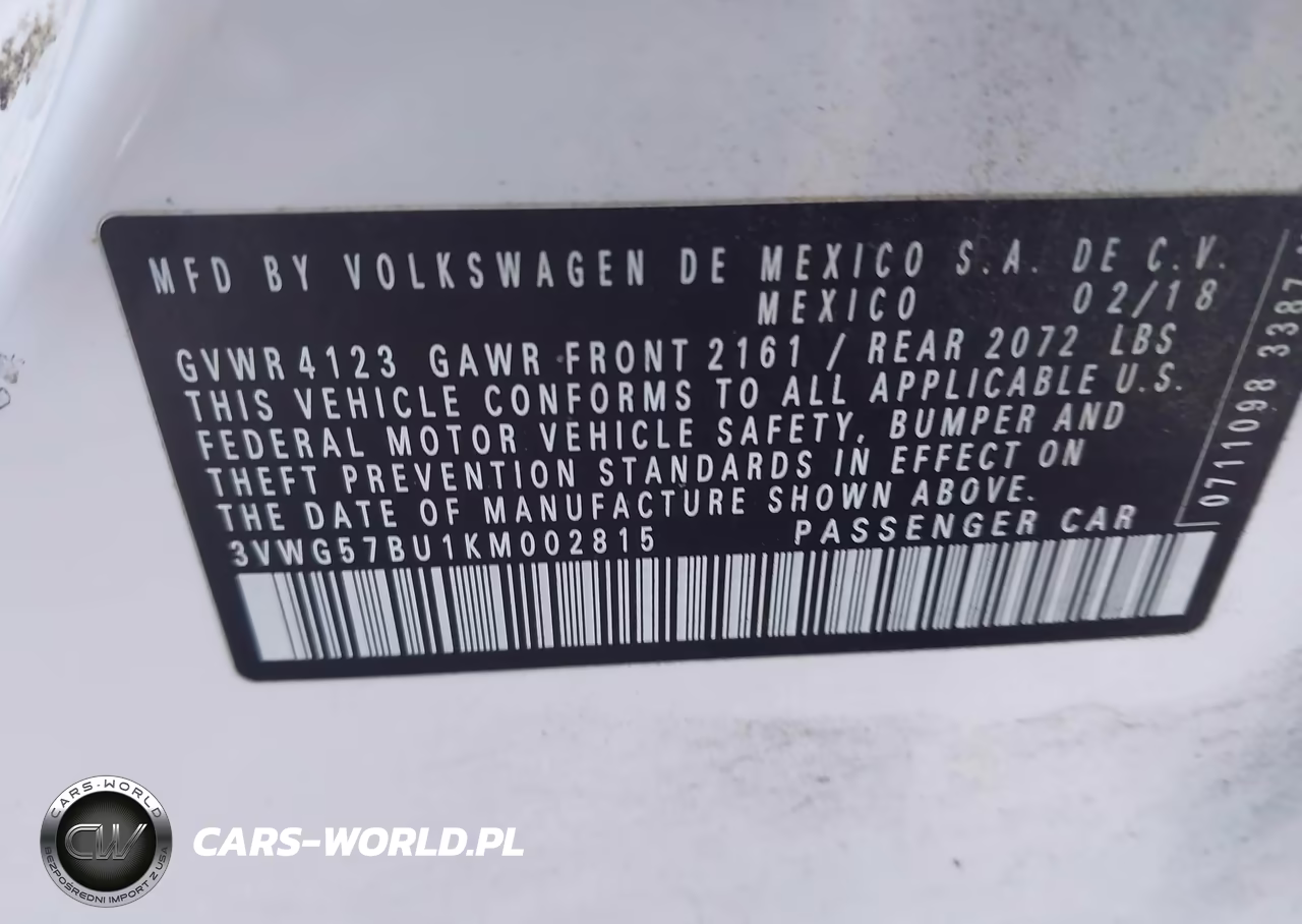 2019 Volkswagen Jetta 1.4T Sel Premium VIN:3VWG57BU1KM002815 - 9