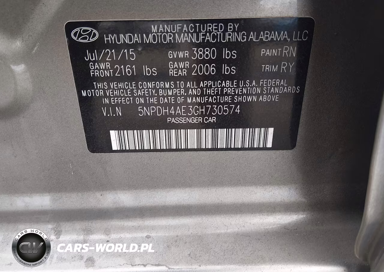 2016 Hyundai Elantra Value Edition VIN:5NPDH4AE3GH730574 - 9