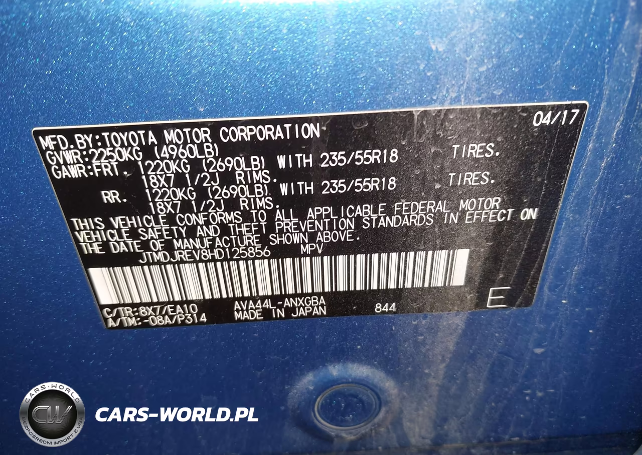 2017 Toyota Rav4 Hybrid Limited VIN:JTMDJREV8HD125856 - 9