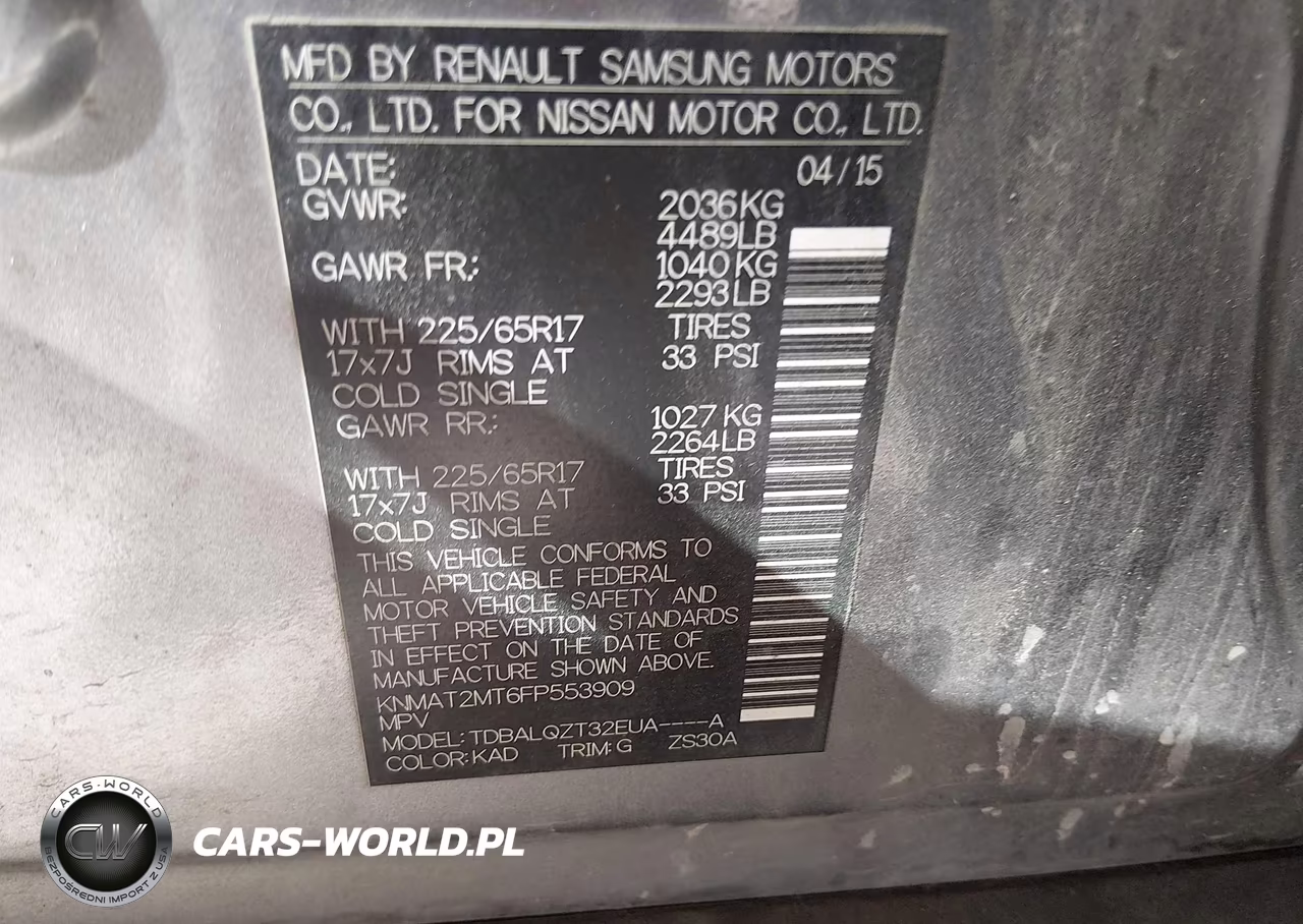 2015 Nissan Rogue Sv VIN:KNMAT2MT6FP553909 - 9