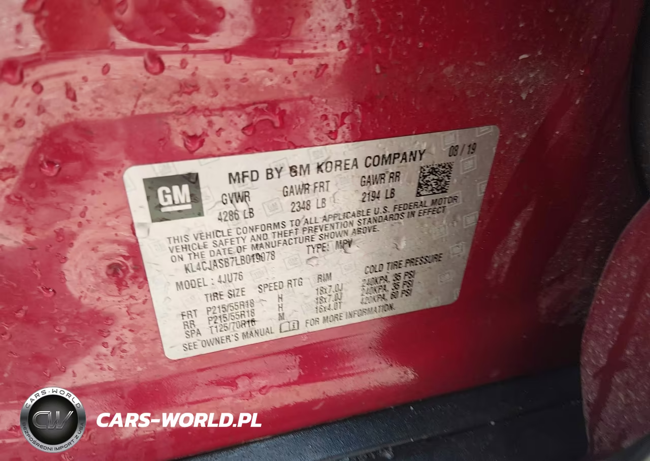2020 Buick Encore Fwd Preferred VIN:KL4CJASB7LB019078 - 9