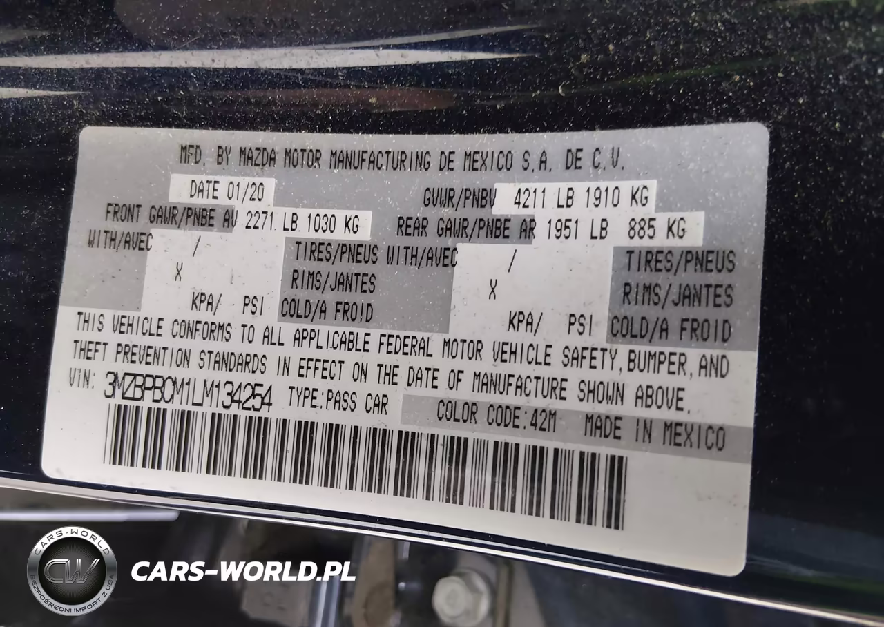 2020 Mazda Mazda3 Select Package VIN:3MZBPBCM1LM134254 - 9