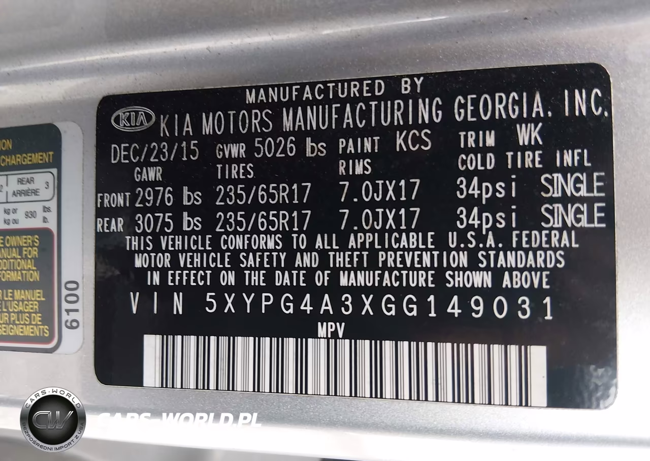 2016 Kia Sorento Lx VIN:5XYPG4A3XGG149031 - 9