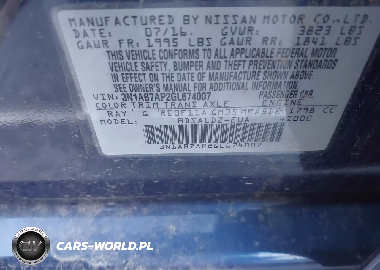 2016 Nissan Sentra Sv VIN:3N1AB7AP2GL674007 - 9
