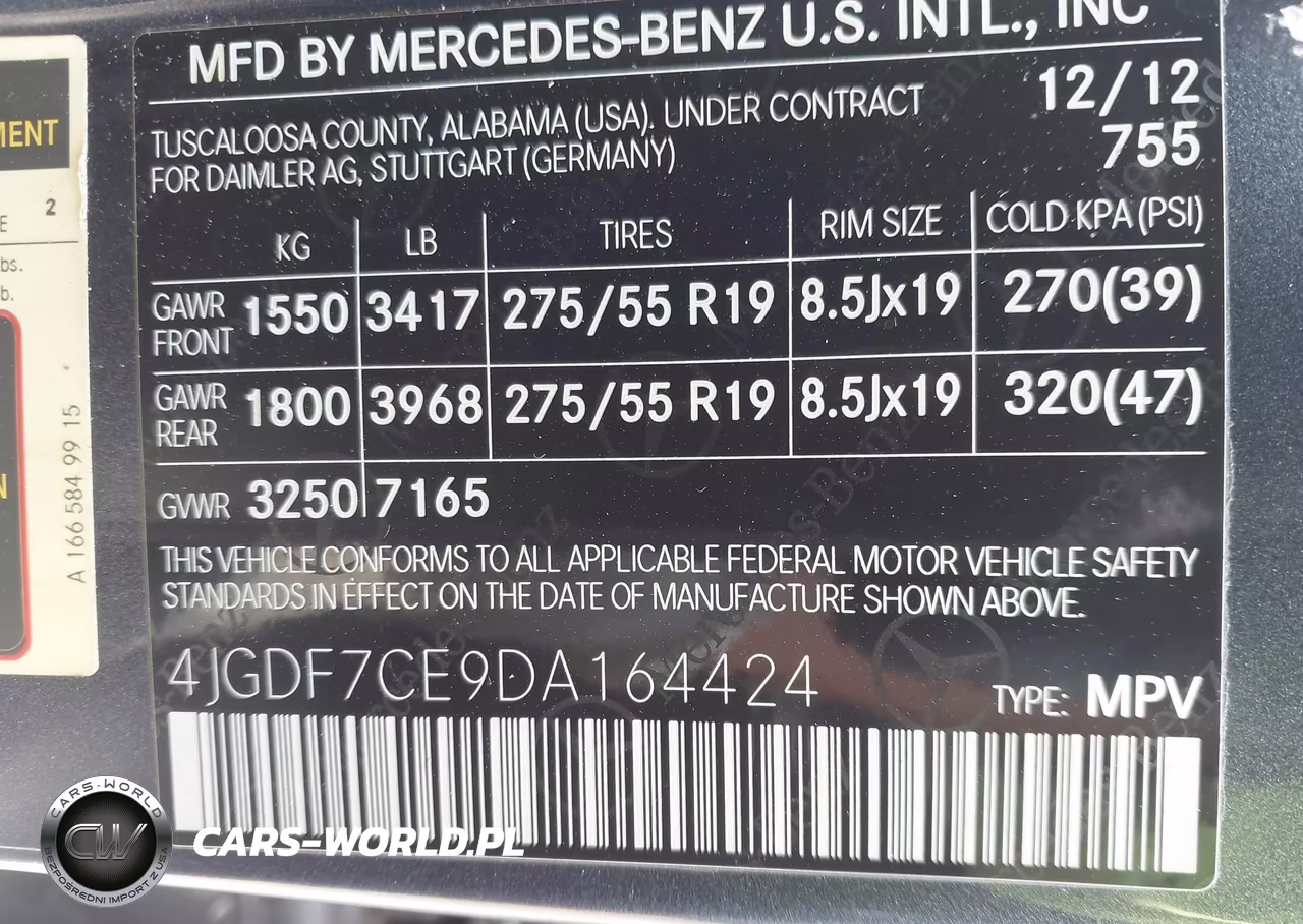 2013 Mercedes-Benz Gl 450 4Matic VIN:4JGDF7CE9DA164424 - 9