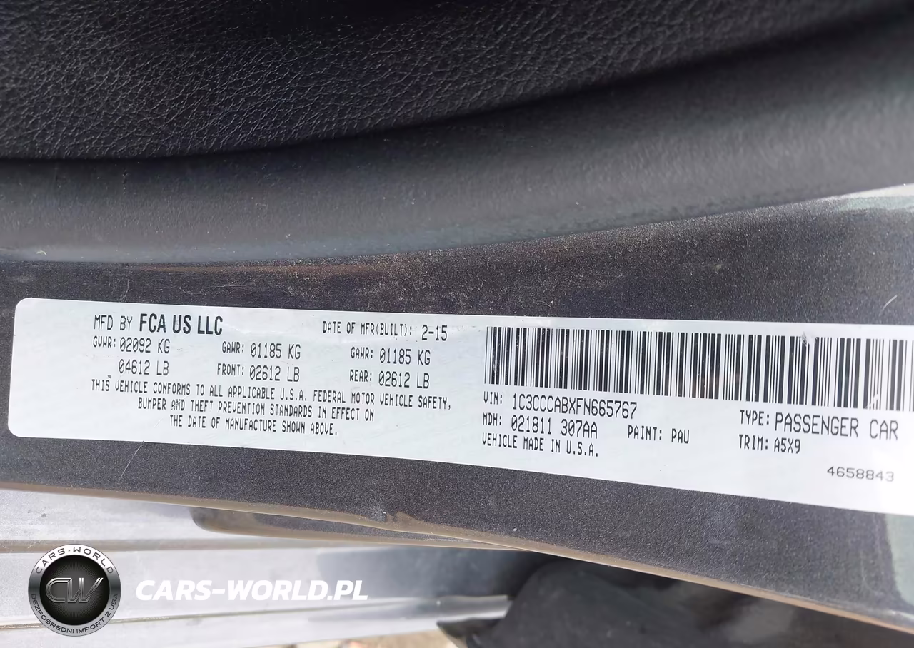 2015 Chrysler 200 Limited VIN:1C3CCCABXFN665767 - 9