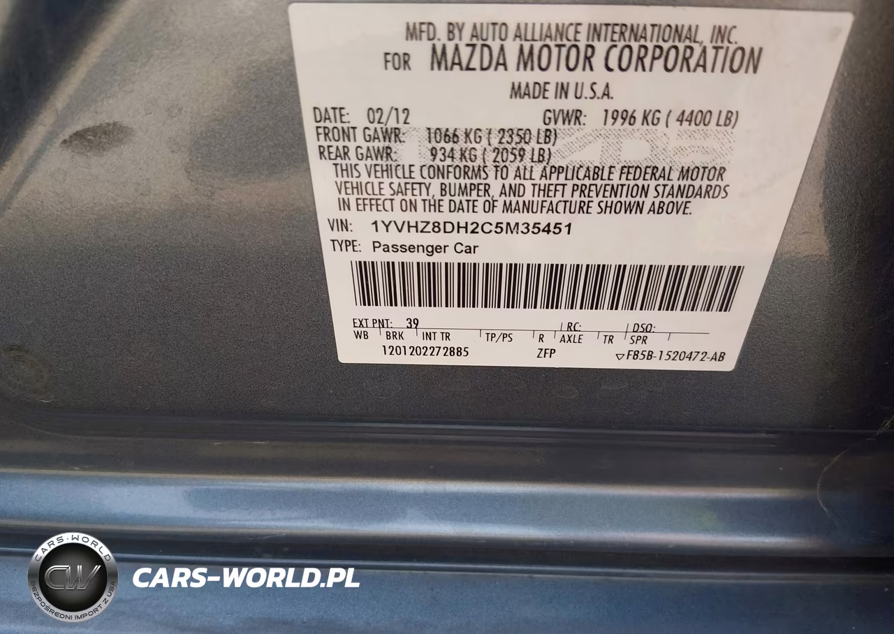 2012 Mazda Mazda6 I Touring VIN:1YVHZ8DH2C5M35451 - 9
