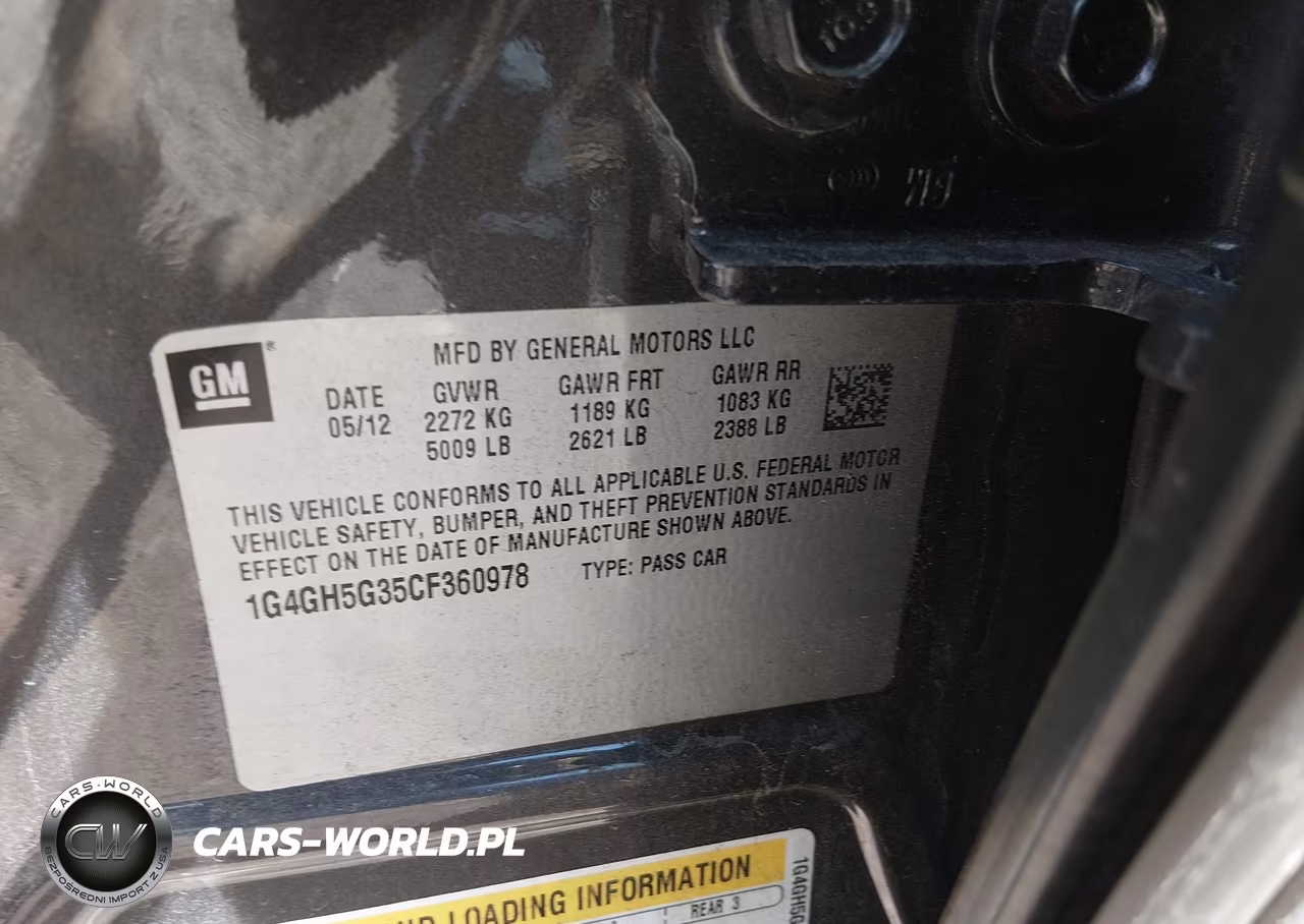 2012 Buick Lacrosse Premium 3 VIN:1G4GH5G35CF360978 - 9