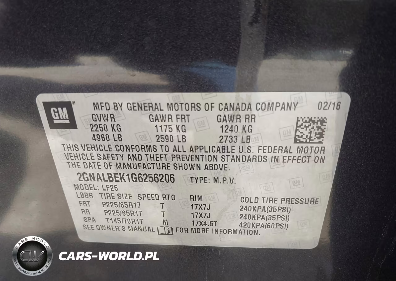 2016 CHEVROLET EQUINOX VIN:2GNALBEK1G6256206 - 9