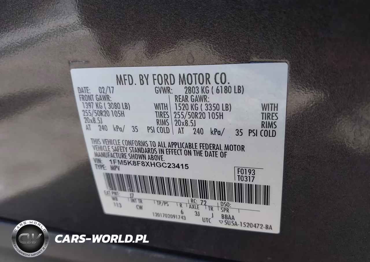 2017 Ford Explorer Limited VIN:1FM5K8F8XHGC23415 - 9