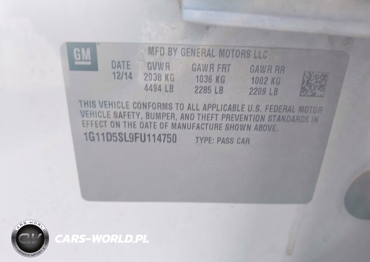 2015 Chevrolet Malibu 2Lt VIN:1G11D5SL9FU114750 - 9