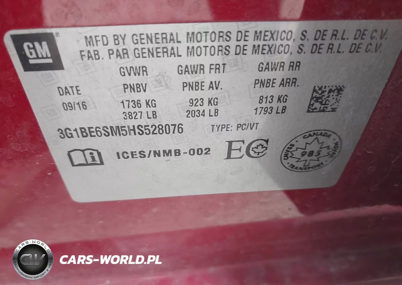 2017 Chevrolet Cruze Lt Auto VIN:3G1BE6SM5HS528076 - 9