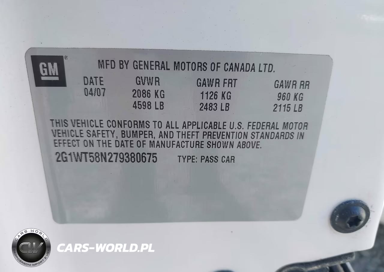 2007 Chevrolet Impala Lt VIN:2G1WT58N279380675 - 9