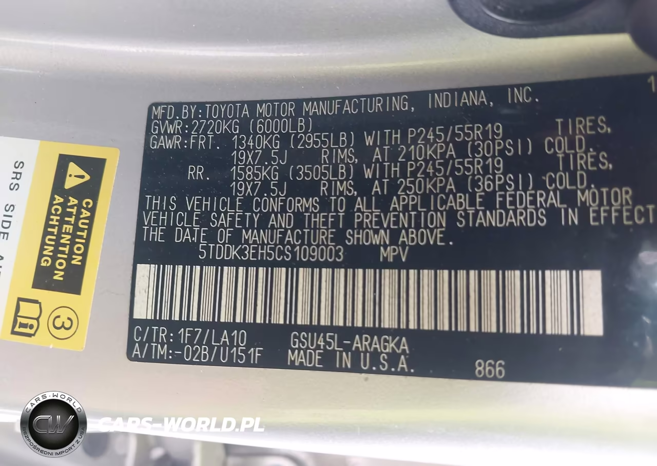 2012 Toyota Highlander Limited V6 VIN:5TDDK3EH5CS109003 - 9