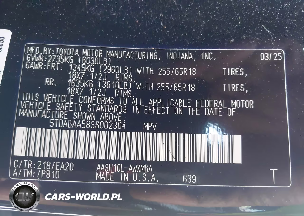 2025 Toyota Grand Highlander Hybrid Xle VIN:5TDABAA58SS002304 - 9