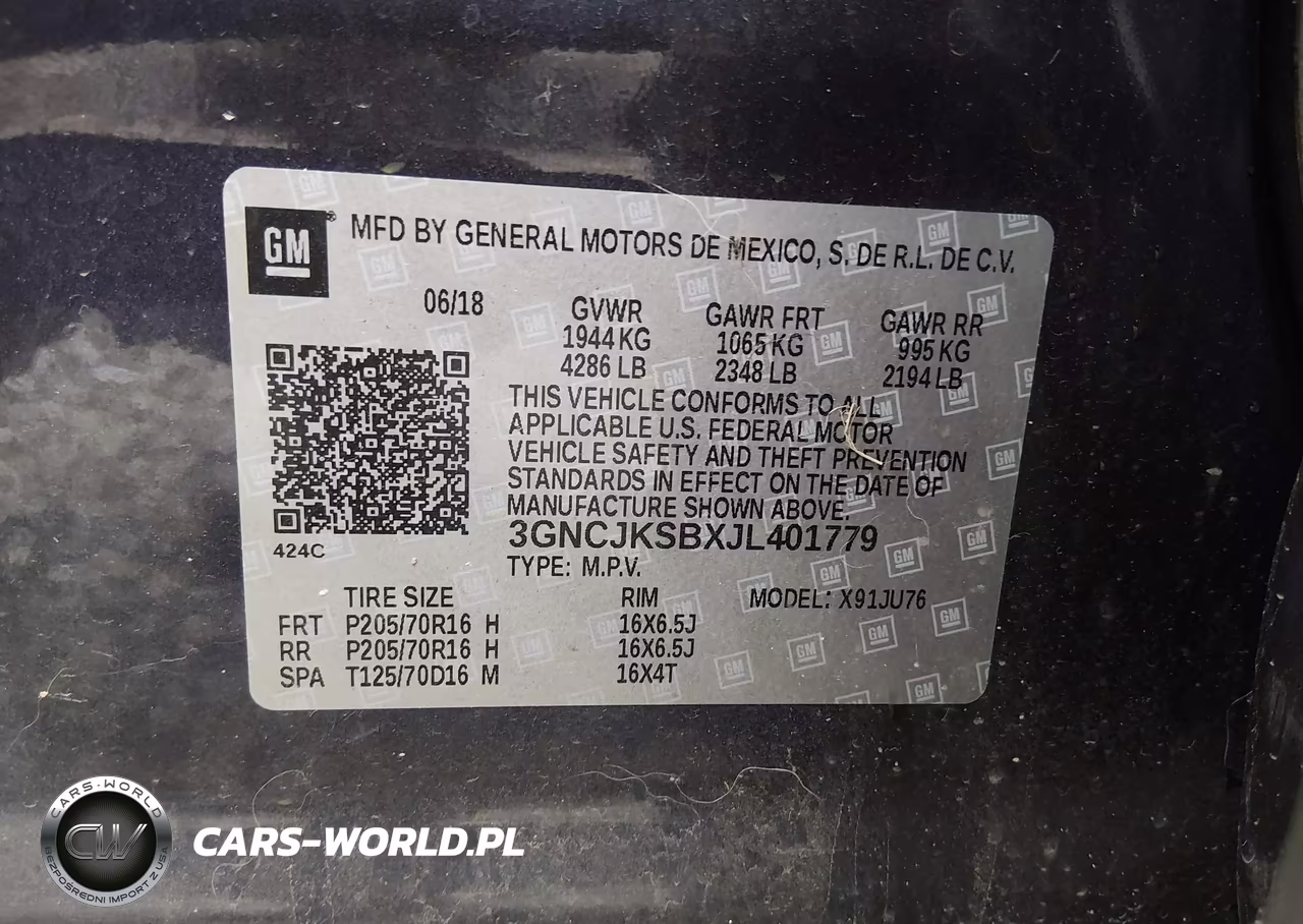 2018 Chevrolet Trax Ls VIN:3GNCJKSBXJL401779 - 9