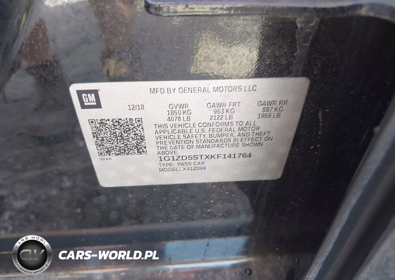 2019 Chevrolet Malibu Lt VIN:1G1ZD5STXKF141764 - 9