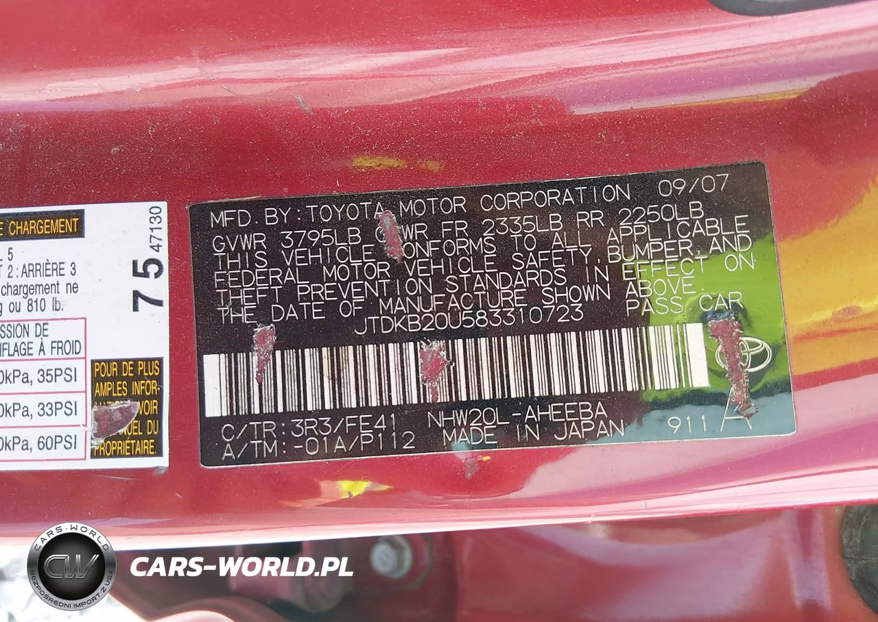 2008 Toyota Prius VIN:JTDKB20U583310723 - 9