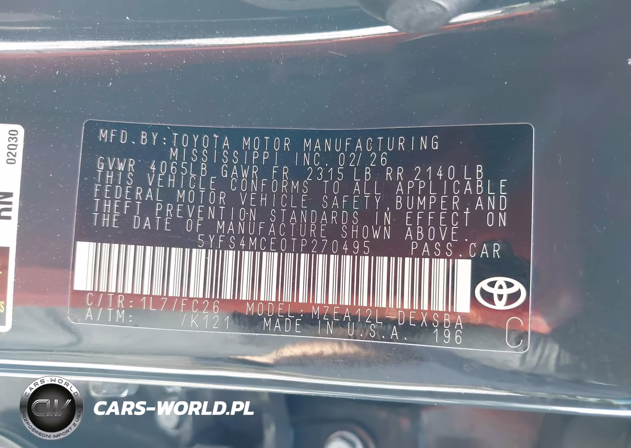 2026 Toyota Corolla Se VIN:5YFS4MCE0TP270495 - 9