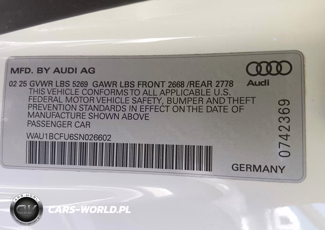 2025 Audi All-New A5 Premium Tfsi Quattro S Tronic VIN:WAU1BCFU6SN026602 - 9