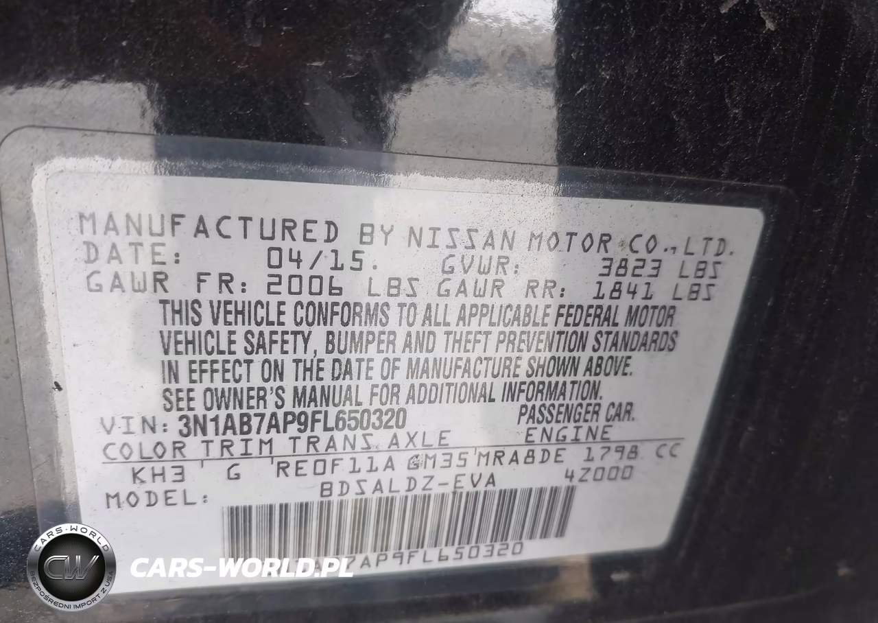 2015 Nissan Sentra Fe+ S-S-Sl-Sr-Sv VIN:3N1AB7AP9FL650320 - 9