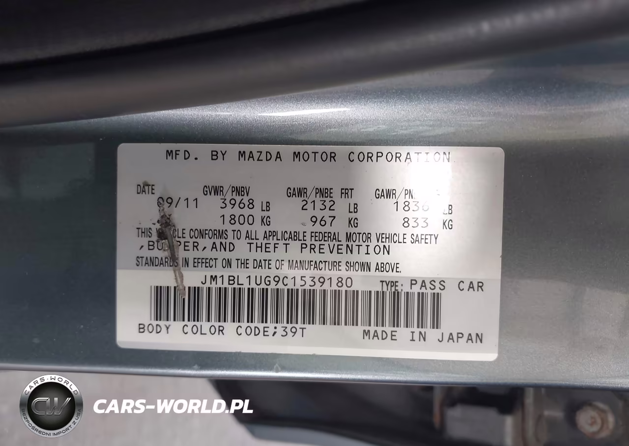 2012 Mazda Mazda3 I Sport VIN:JM1BL1UG9C1539180 - 9
