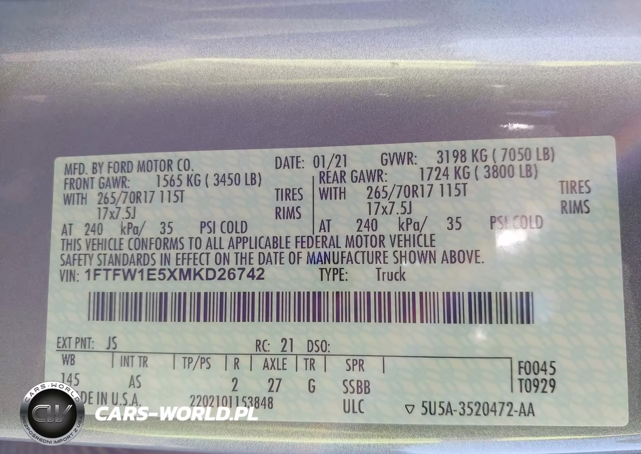 2021 Ford F-150 Xl VIN:1FTFW1E5XMKD26742 - 9