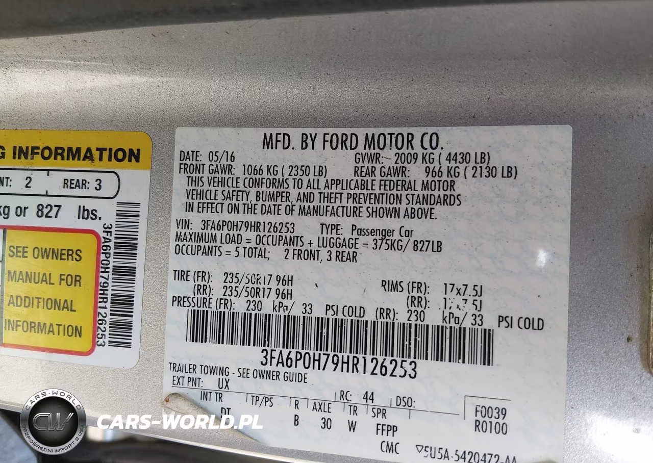 2017 Ford Fusion Se VIN:3FA6P0H79HR126253 - 9