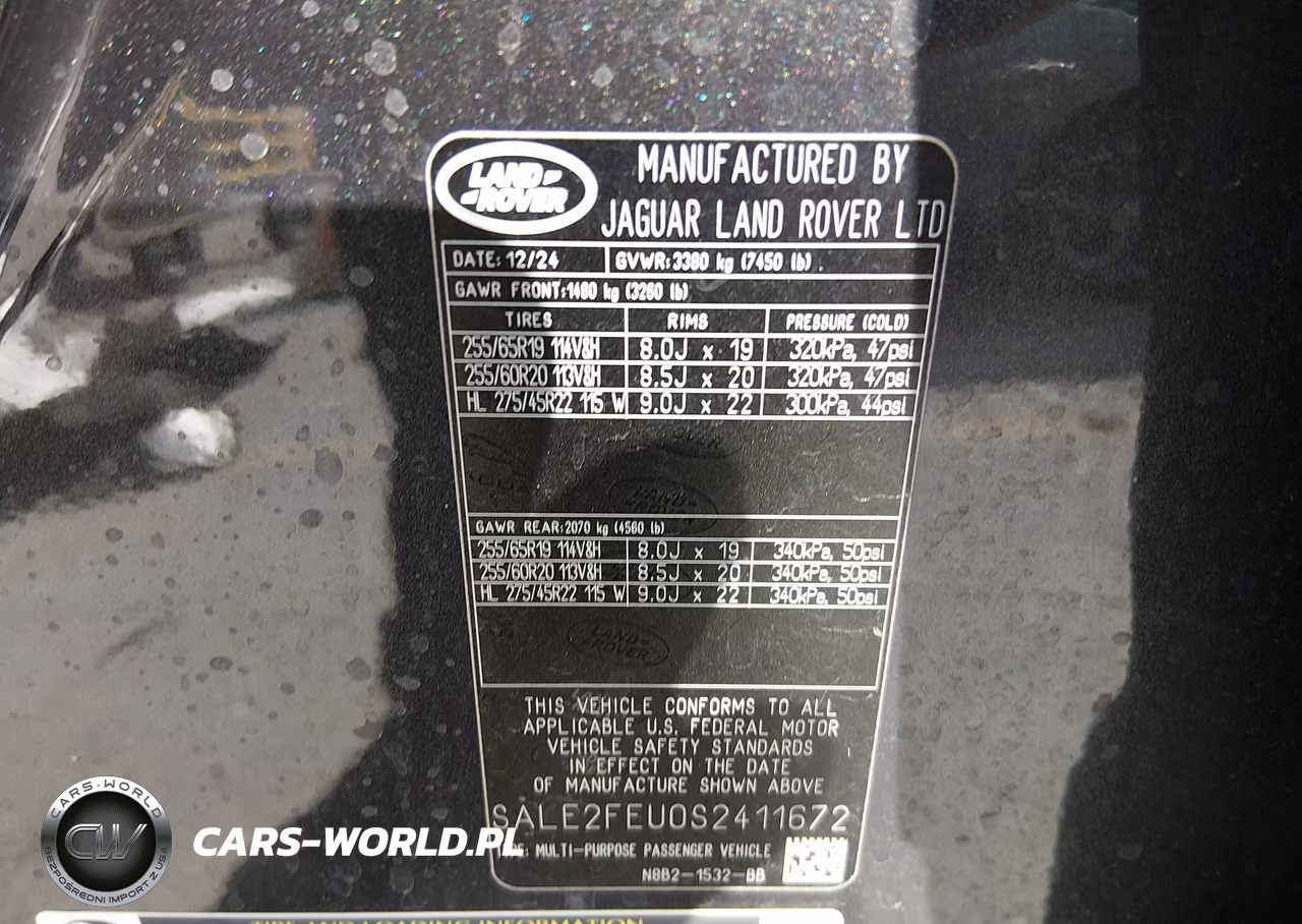 2025 Land Rover Defensor 130 P400 X-Dynamic Se VIN:SALE2FEU0S2411672 - 9