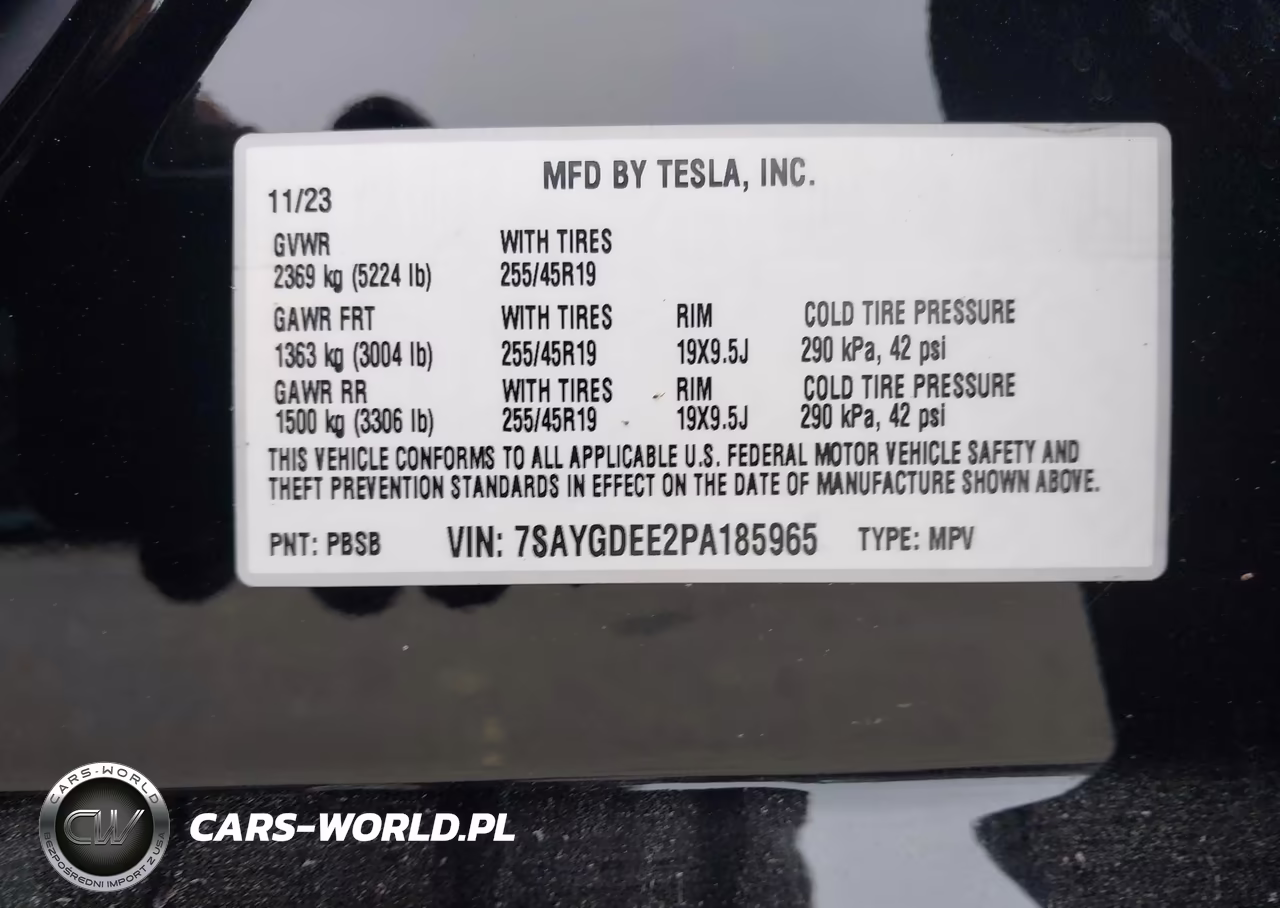 2023 Tesla Model Y Awd-Long Range VIN:7SAYGDEE2PA185965 - 9